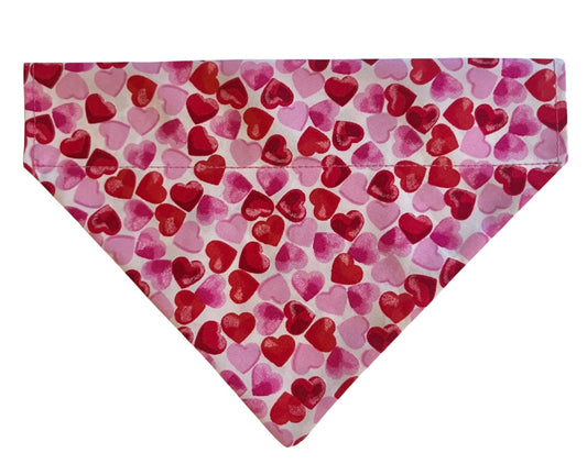 ‘Heart To Heart’ (White) Pet Bandana