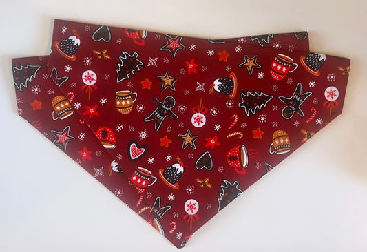 ‘Wag Into Christmas’ (Red) Pet Bandana