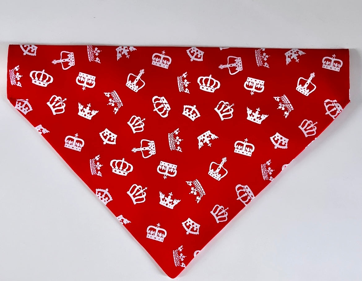 ‘Royal Pup’ (Red) Pet Bandana